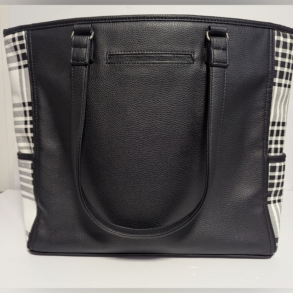 Thirty-One Buffalo Check Tote Bag To - Picture 2 of 10